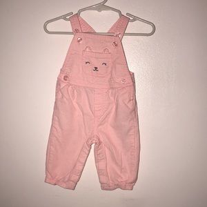 Baby girl pink overalls